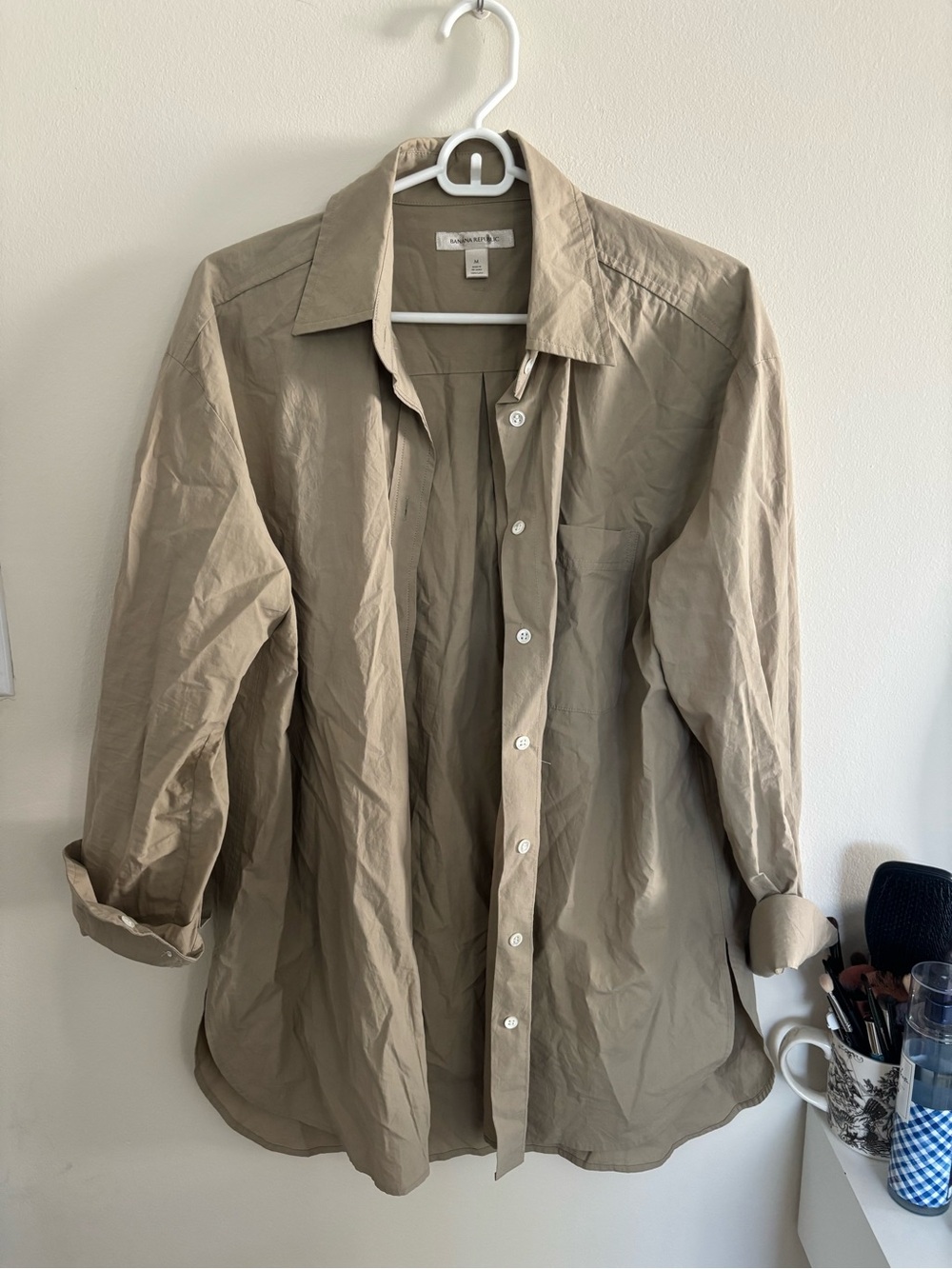 Banana Republic Women's Light Taupe Shirt Jacket
